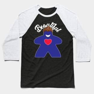 Beautiful Meeple Blue Baseball T-Shirt